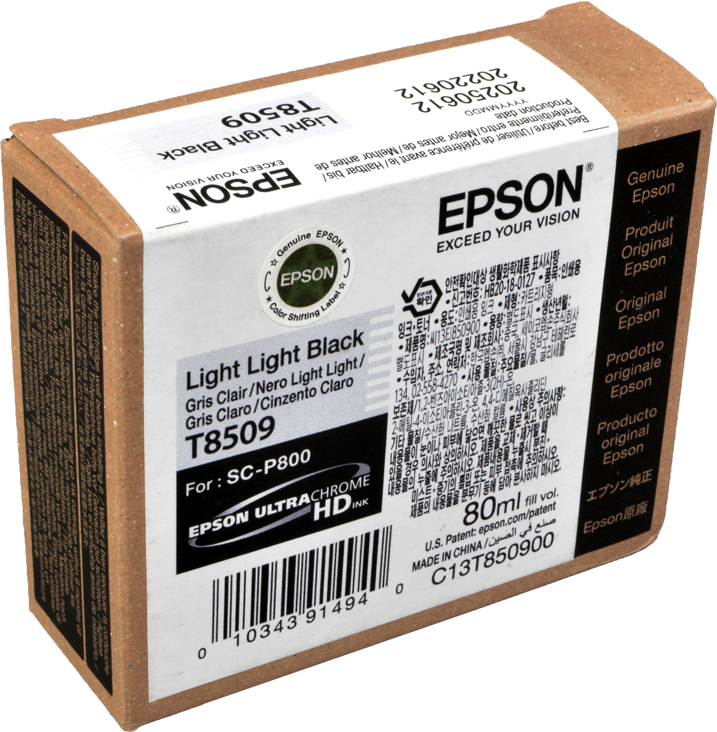 Epson Tinte C13T850900  T8509  Light Light Black
