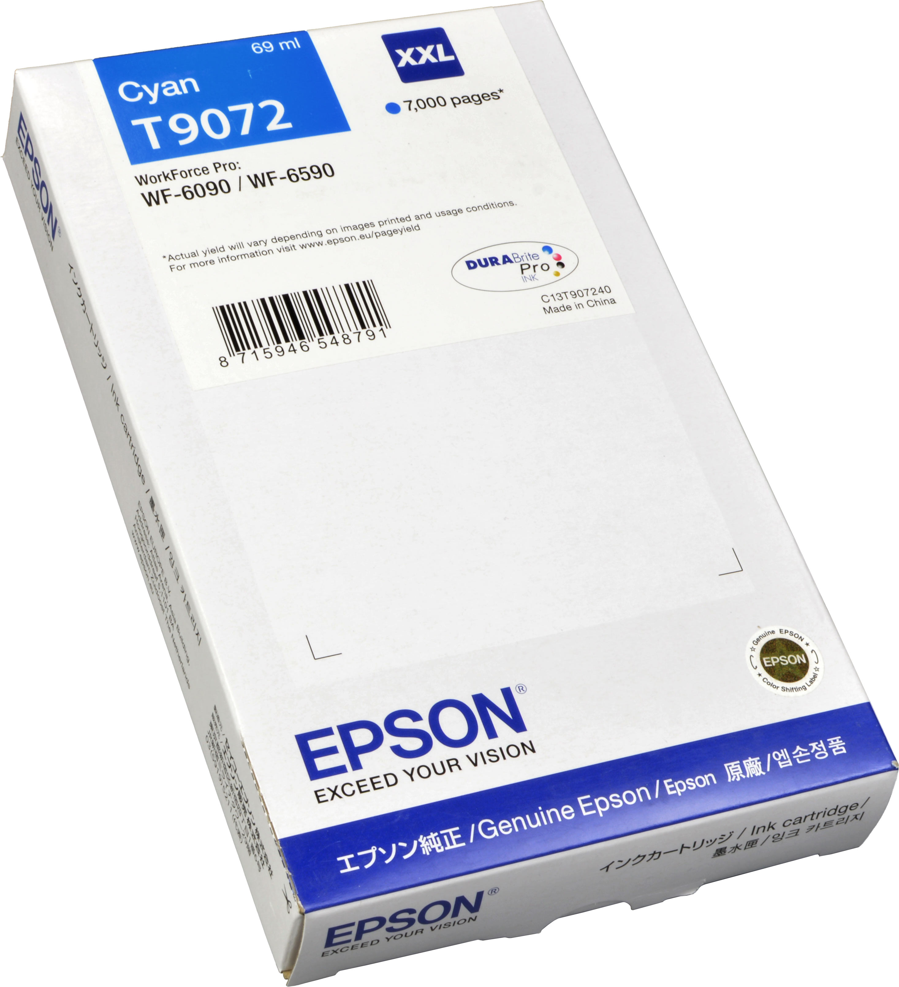 Epson Tinte C13T907240 Cyan T9072  cyan