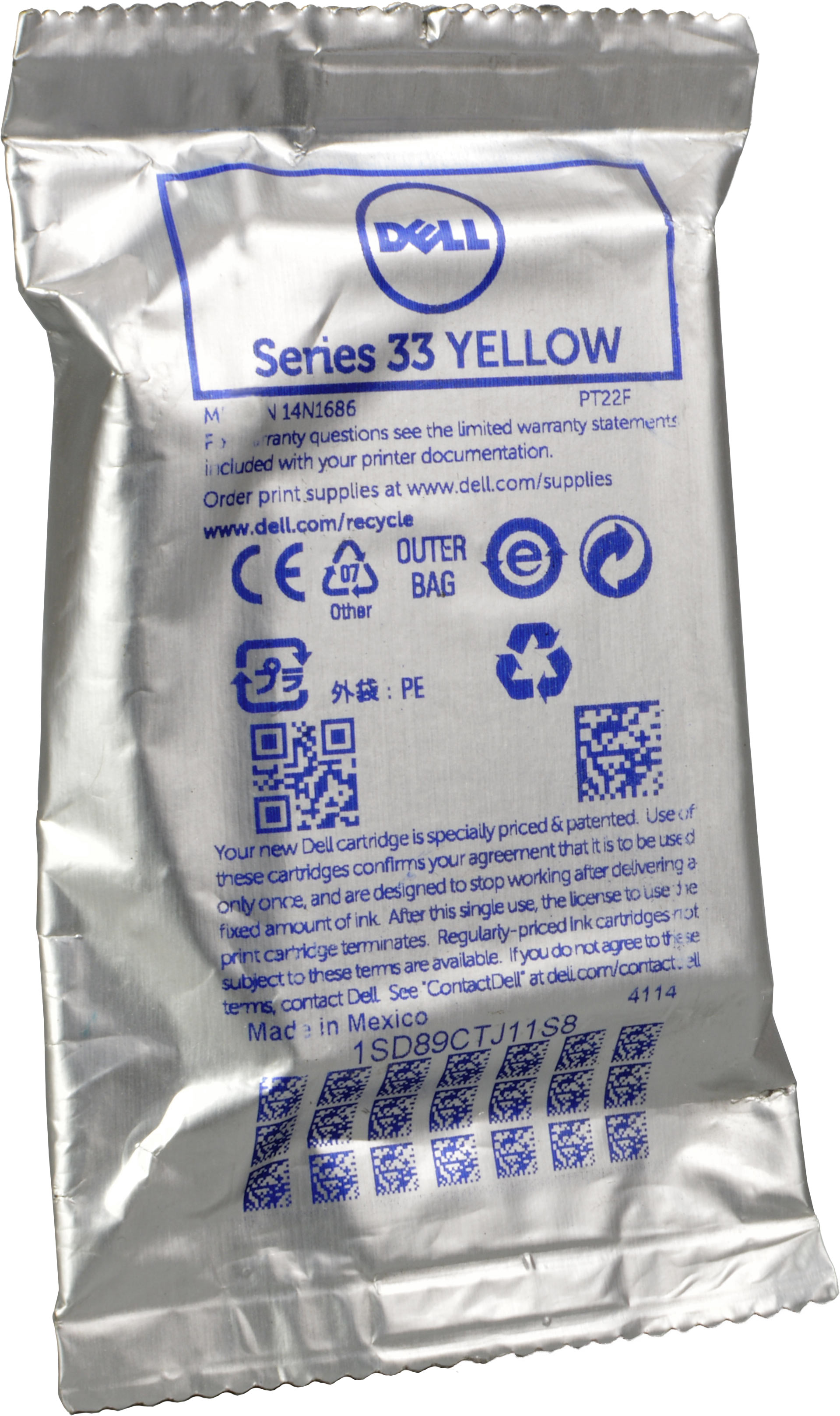 Dell Tinte 592-11815  PT22F  yellow